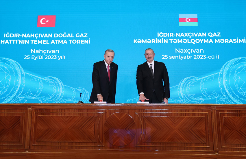 Foundation of Iğdır-Nakhchivan Natural Gas Pipeline Laid