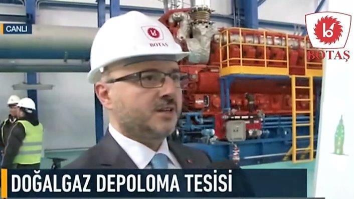 BOTAŞ General Manager Burhan ÖZCAN is in Making Statements at the Inauguration Ceremony of Natural Gas Storage Facility