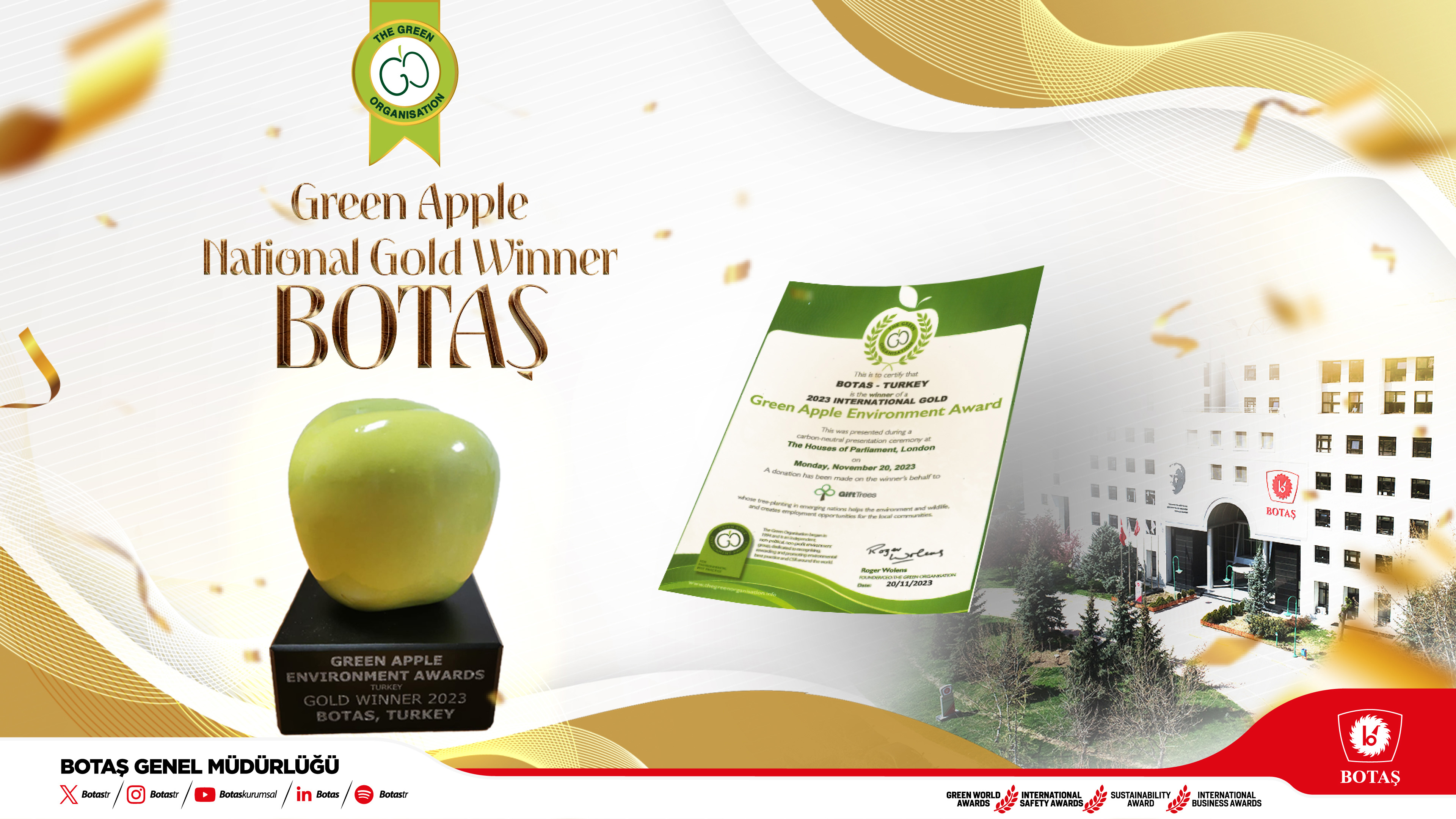 Green Apple National Gold Winner BOTAŞ
